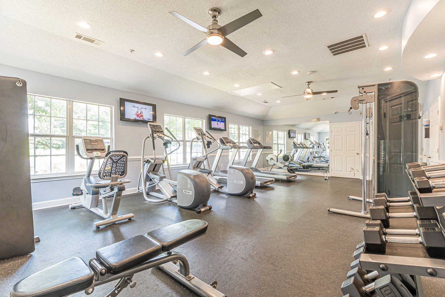 gym at The Parkton apartments in Mableton GA